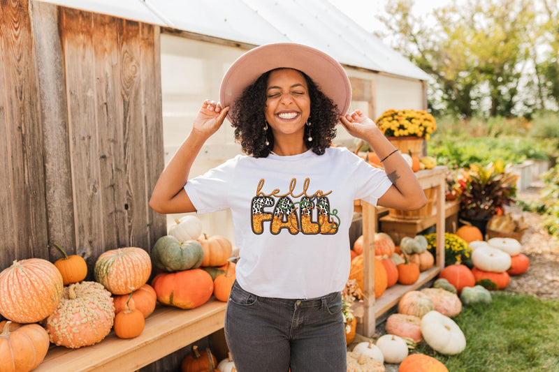 Hello Fall - Faux Embroidery