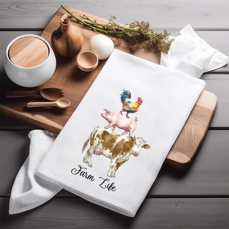 Farm Life Tea Towel