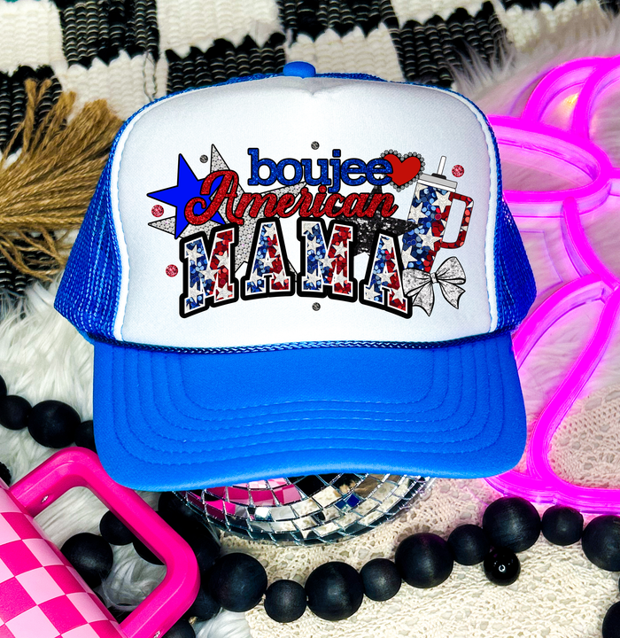 Boujee American Mama - Trucker Hat Print