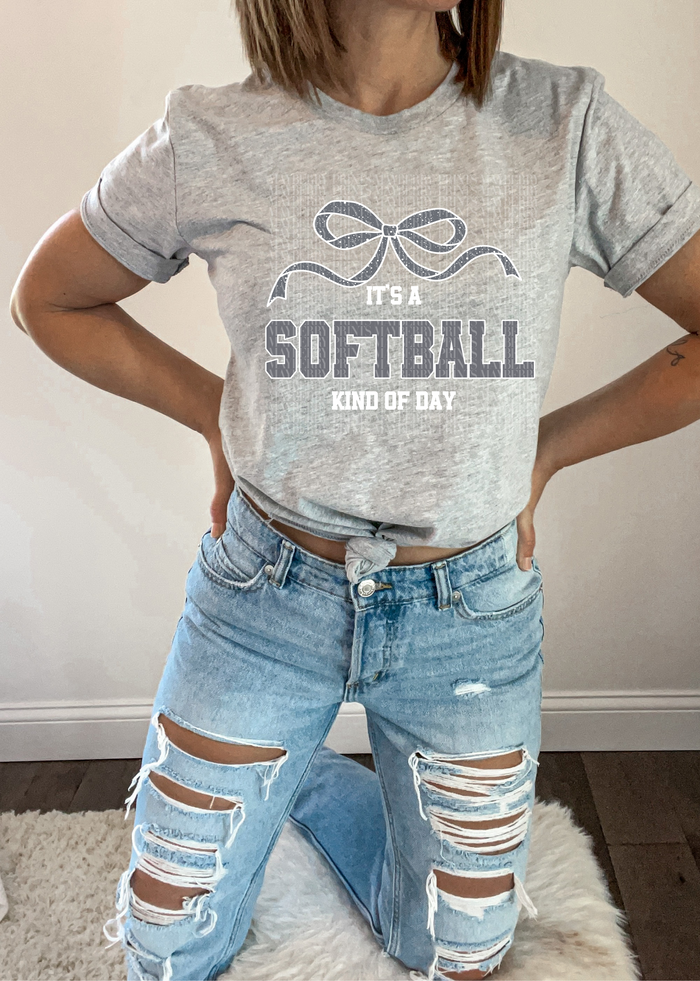 It's A Softball Kind of Day - Gray