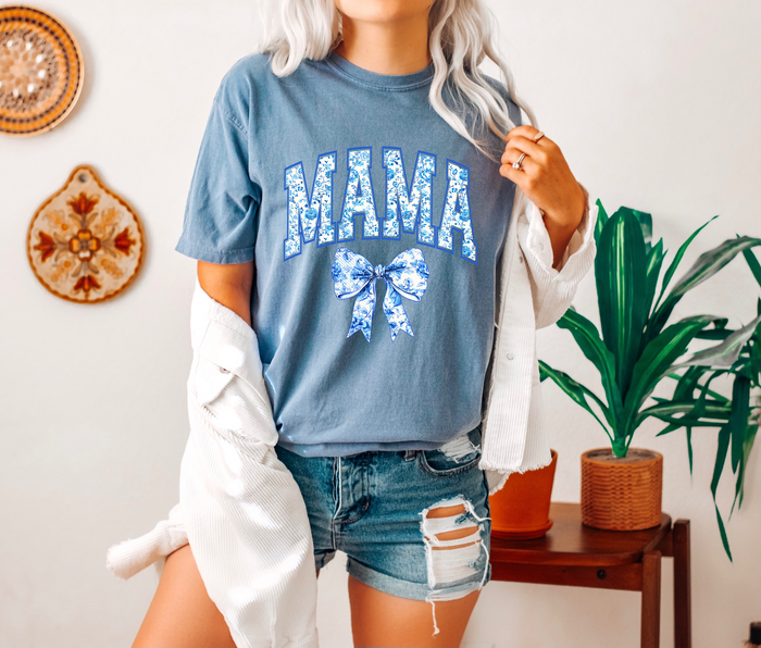 Blue Mama with Bow