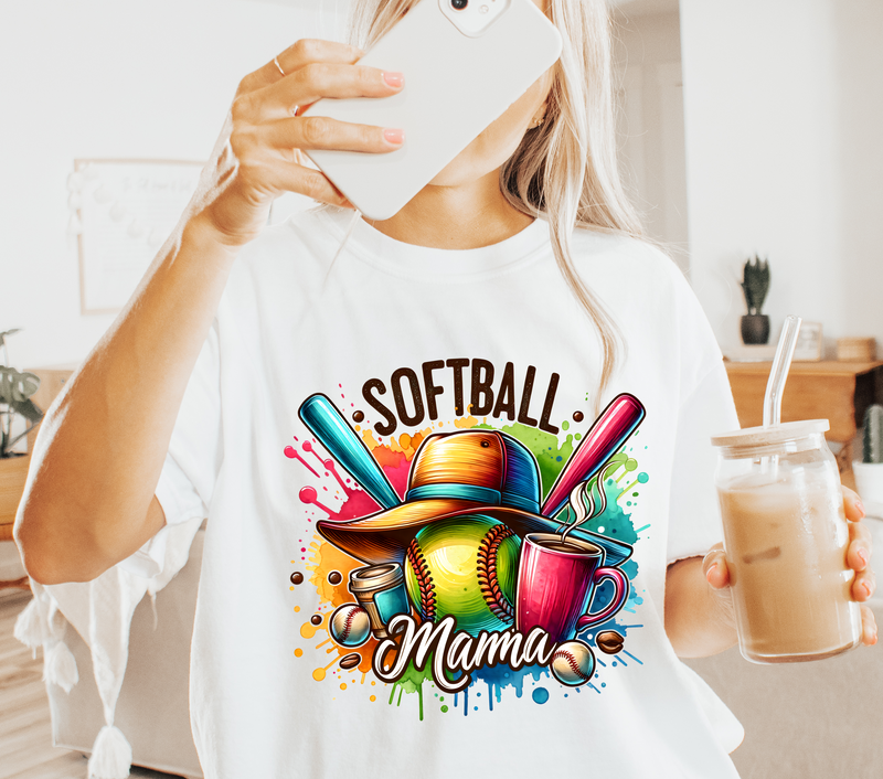 Neon Softball Mama