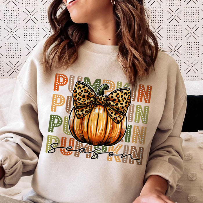 Pumpkin Season Echo Leopard Bow