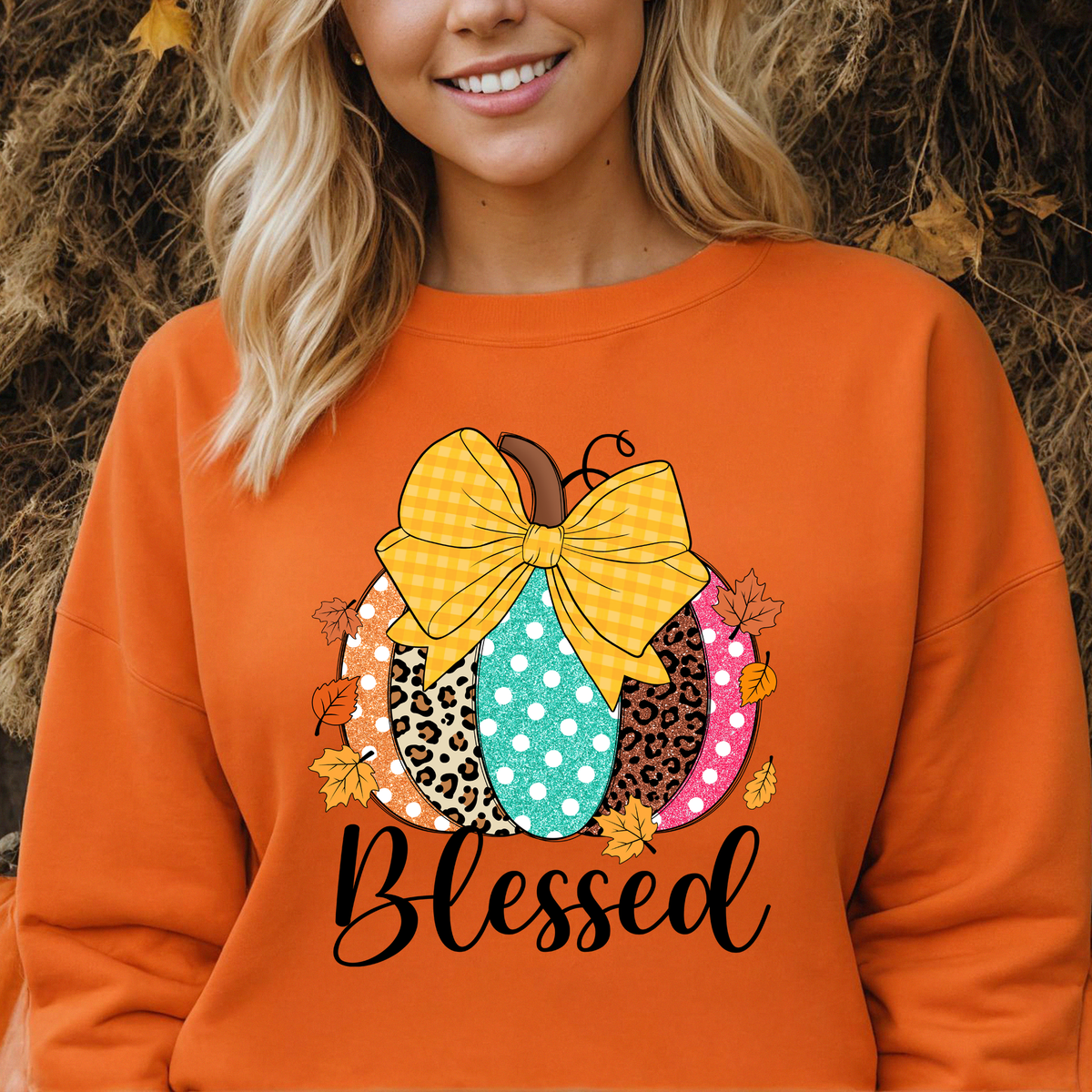 Blessed Glitter Pumpkin