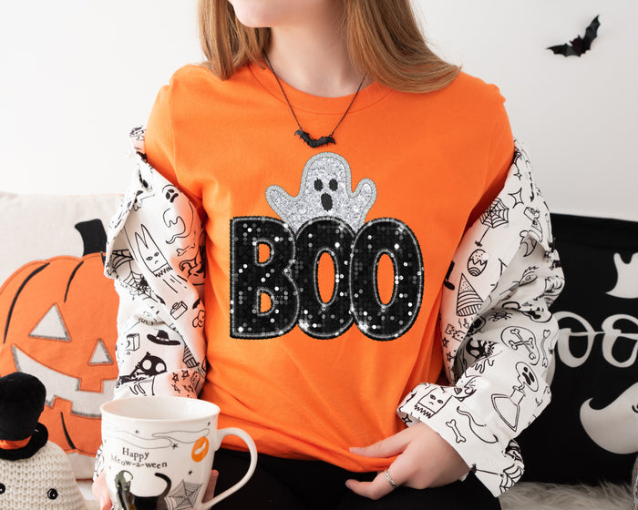 Boo Ghost - Faux Sequin