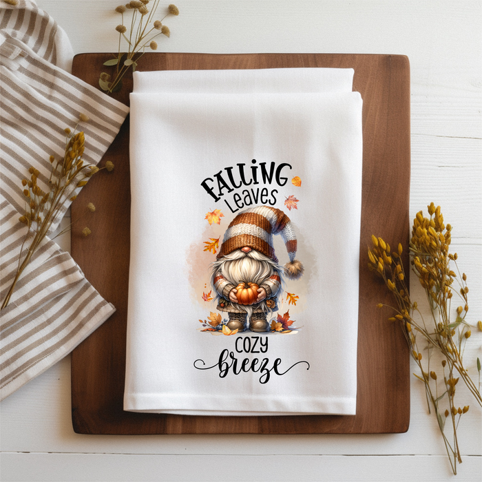 Falling Leaves Cozy Breeze Tea Towel