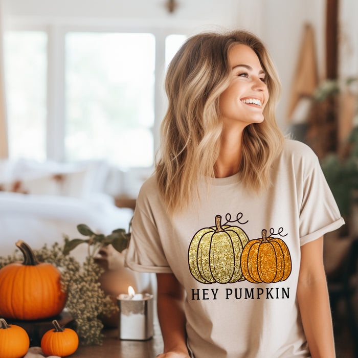 Hey Pumpkin - Faux Sequin