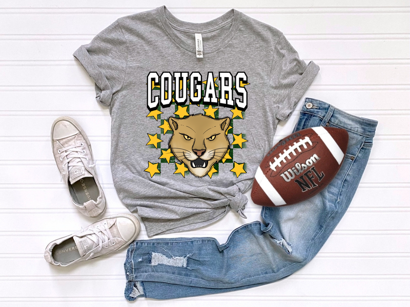 Checkered Cougars Green/Gold