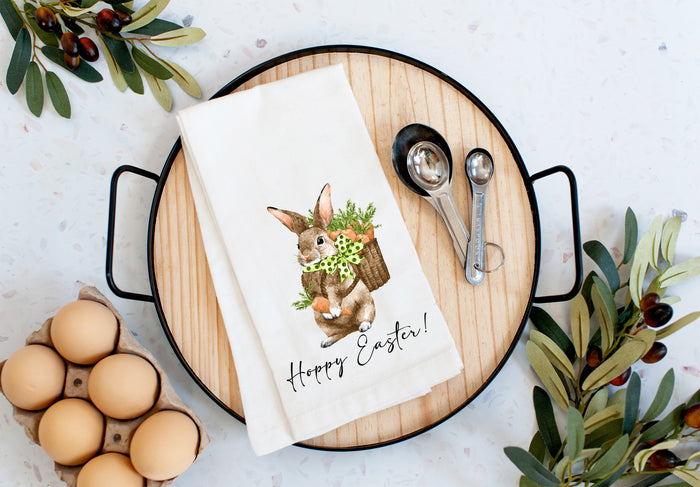 Green Bunny Tea Towel